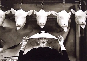 GUY BOURDIN mounted repro photo 16 x 12" retro fashion Vogue Paris 1955 EX02 - Picture 1 of 2
