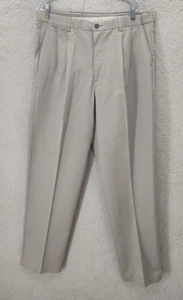 L L Bean Men Pants 38x36 Beige 100% Cotton Straight Leg Natural Fit Trousers - Picture 1 of 21