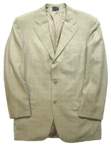 Ermenegildo Zegna Couture XXX Windowpane Check Plaid Blue Brown Blazer Wool 40R - Picture 1 of 17