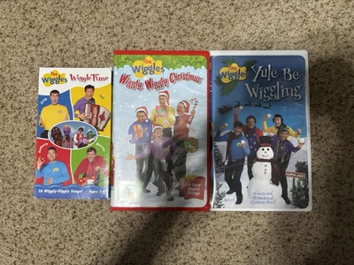 The Wiggles VHS x3 - Wiggle Time!, Wiggly Wiggly Christmas, and Yule Be Wiggling - Image 1 of 4