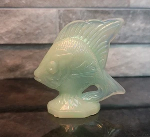 Vintage Fenton 1998 Sunfish #5167GE Sea Green Satin with Iridized Finish - Picture 1 of 7