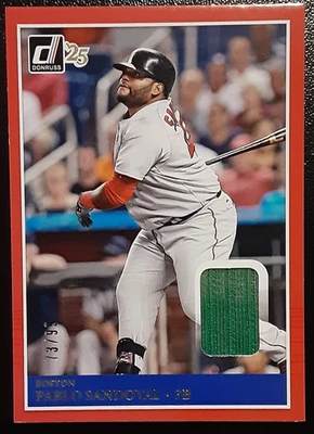 Parche Donruss 1985 Materiales Juego Usado 2025 Rojo/99 #MAT-PS - Pablo Sandoval Foto 1 de 2