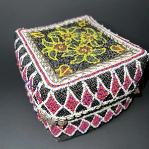 Hochzeit Mitgiftdose Sumatra Perlen Zeremonie Box Würfel Vintage verzierte Kunst wunderschön! - Bild 1 von 14