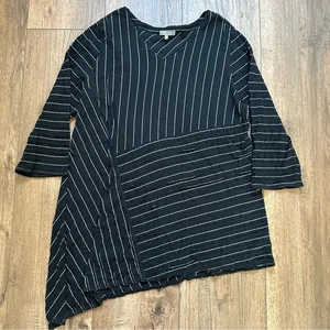 Túnica para mujer Habitat texturizada asimétrica 100 % algodón artística Lagenlook, XL - Imagen 1 de 11