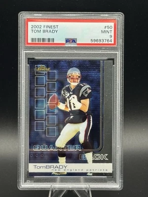 2002 Finest Tom Brady #50 PSA 9 MINT - Image 1 of 2