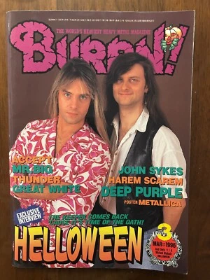 BURRN! No.157 March 1996 HELLOWEEN Japanese Meal Music Magazine - Image 1 of 4