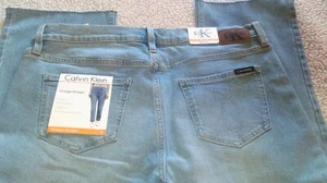 Jean dritti vintage da donna Calvin Klein taglia 12 con orlo incompiuto - Foto 1 di 10