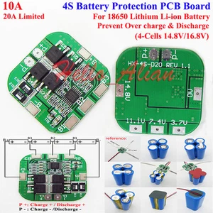4S 10A 14.8V 16.8V 18650 Li-ion Lithium Battery Charger BMS Protection PCB Board - Picture 1 of 8