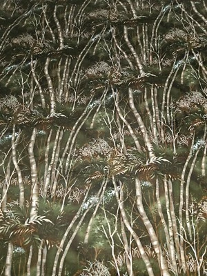 Hi Fashion Vtg Fabric Trees/Leaves Camo Style Cotton Fabric 4.75 Yrds X 43"Wide - Image 1 of 4