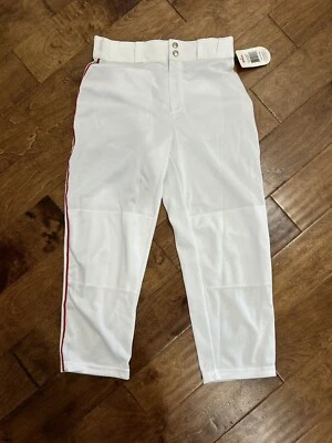 Pintura de béisbol Wilsons Youth L pierna recta blanco rojo pipa NUEVO Foto 1 de 4