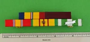 Marine Vietnamkrieg 5 Bandleiste, Kampfaktion, gutes Verhalten, Kampagnenstar - Bild 1 von 1