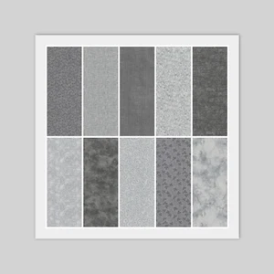 Layer Cake - 20) 10" x 10" Squares, GRAY & STEEL GRAY, 100% Cotton Fabric - Picture 1 of 11