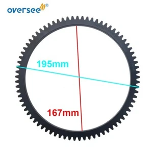 6AH-85550-10 Flywheel Crown Gear Ring For YAMAHA F15A Outboard 15HP 167-195mm - Picture 1 of 5