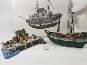 Department 56 The Emily Louise Ship England Village 56581 Includes Dock 2 Pc - Picture 1 of 14