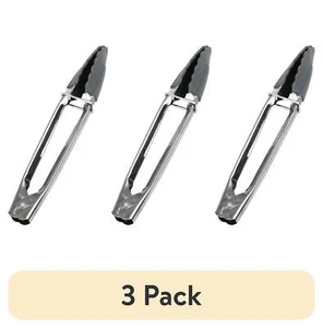 (3 Pack) Mainstays NonStick Heat Resistant Stainless Steel & Silicone Mini Tongs - Picture 1 of 8