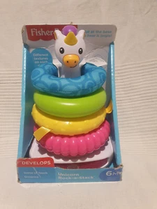 Fisher-Price Unicornio Rock-a-Stack edad 6m + Nuevo/En caja - Imagen 1 de 2