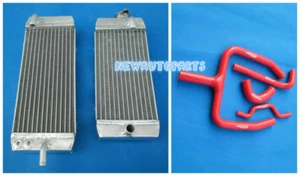 Red Aluminum Radiator + Hose For 2011-2016 12 13 14 15 Kawasaki KXF250 KX250F - Picture 1 of 9