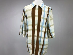 Camisa Trust 4X XXXXL abotonada multicolor a cuadros manga corta para hombre - Imagen 1 de 6