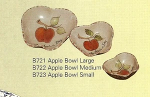 Apple Shaped Bowl Set (3) Boothe Nos 721, 722, 723  Ceramic Mold 3 Molds - Picture 1 of 6
