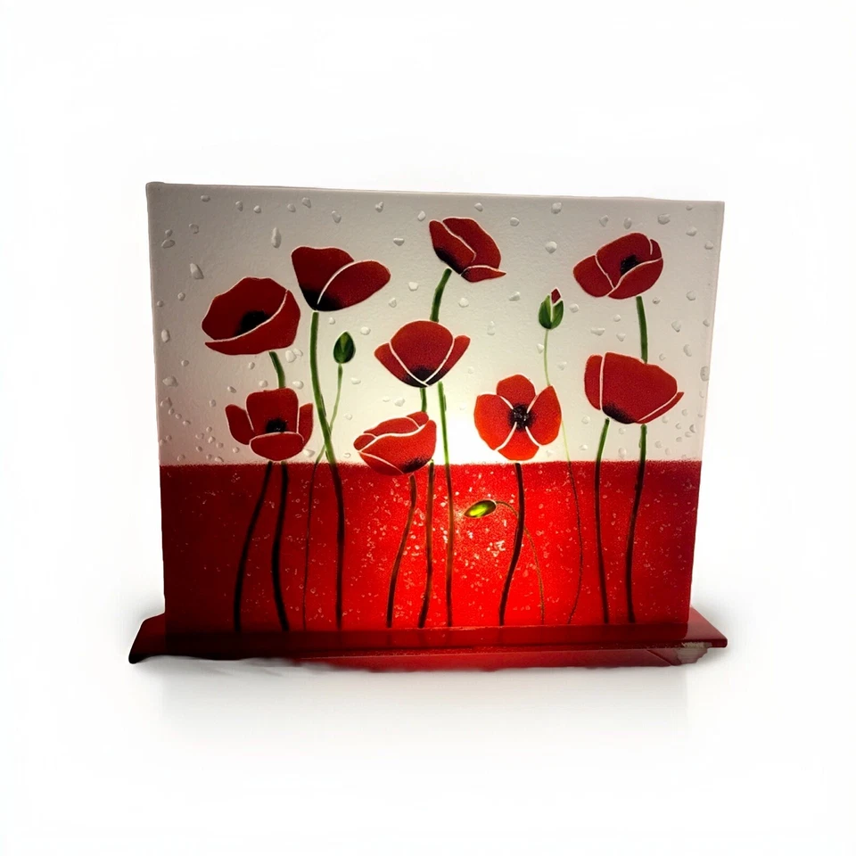 Lamp - Backlighting Red Poppies - Image 1 of 3