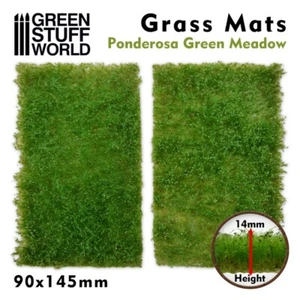 Green Stuff World Grass Mat Cutouts - Ponderosa Green Meadow New - Picture 1 of 2