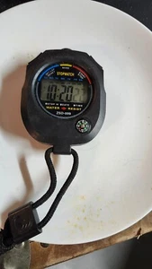 Sportwatch ZSD-009 Stopwatch Timer Clock Water Resistant w/Compass| Black Used - Picture 1 of 3