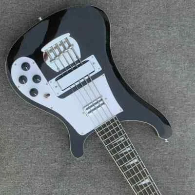 Customized Bass Electric Guitar Black 5-String Redwood Fretboard A Top Quality - Image 1 of 4