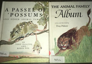 PAIR OF BOOKS THE ANIMAL FAMILY ALBUM A PASSEL OF 'POSSUMS TONY PALAZZO EX LIB - Picture 1 of 15