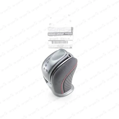 NISSAN GENUINE R35 GT-R GTR BLACK EDITION RED STITCH SHIFT KNOB 34910-6AV0A - Image 1 of 4