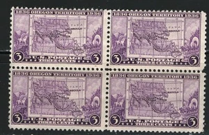 #783 1936 tres centavos Territorio de Oregón bloque de 4 MNH - Imagen 1 de 1