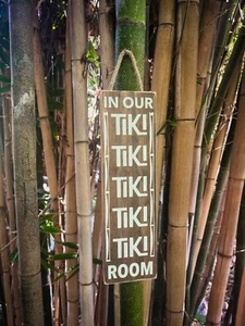 Enchanted Tiki Tiki Tiki Tiki Tiki Room Sign, Solid Wood and Paint, High Quality - Picture 1 of 10