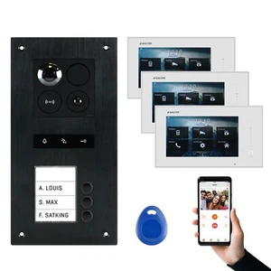 BALTER ERA Schwarz IP 7" WiFi Video Türstation 150° iOS Android für 3 Teilnehmer - Bild 1 von 5