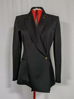 Claude Montana Vintage 80s Runway Metallic Gold Mirror Geometric Blazer Italy - Image 1 of 4