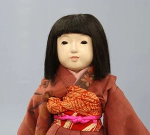 checkered doll girl Mitsukoshi special 50cm early Showa era JAPAN Antique - Picture 1 of 1