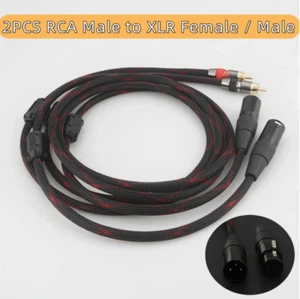 2PCS HiFi Signal Cables HiFi Copper RCA Male to XLR Female / Male for Amplifier - Picture 1 of 23