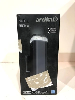 Artika Mettle 集成 LED 哑光黑色室内/室外壁灯 全新 — 第 1/2 张图片