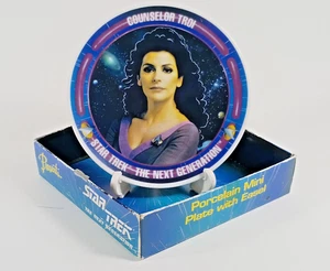 Vintage 1992 Star Trek Counselor Troi The Next Generation Mini Porzellan Teller. - Bild 1 von 3