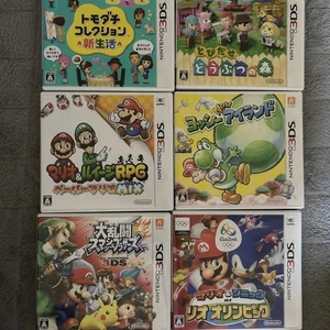 Nintendo 3DS Game Lot of 6 Animal Crossing Smash Bros Mario Sonic Yoshi Japan - Picture 1 of 1