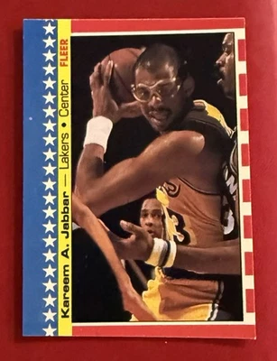 Kareem Abdul-Jabbar 1987-88 Fleer HOF Sticker Los Angeles Lakers - Image 1 of 2