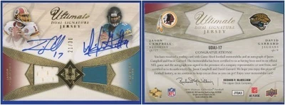 Jason Campbell David Garrard 2008 Ultimate Collection DUAL SIGNATURE JERSEY /30 - Image 1 of 3