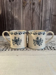 Set Of 2 Brixton Pottery Mugs Birds - Picture 1 of 5