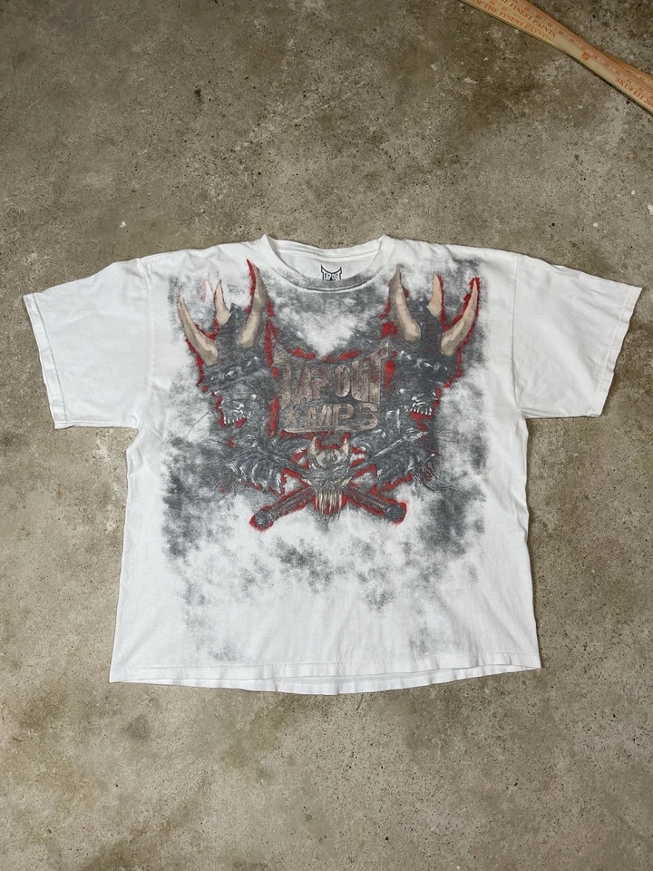 Tapout Tapout Viking Skulls Shirt Size 2XL Grunge Cyber Y2K Mallgoth MMA UFC - Image 1 of 4
