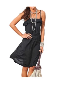 AJC Damen Kleid Sommerkleid Strandkleid, schwarz, Gr. 38 - Bild 1 von 3