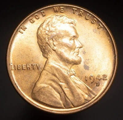 1942-D Lincoln Wheat Cent -  UNC - - Image 1 of 4