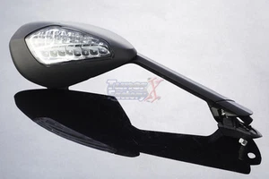 Right Side Only FIT Ducati 899 1199 Panigale S R Black Signals Mirrors 14 12-15 - Picture 1 of 1