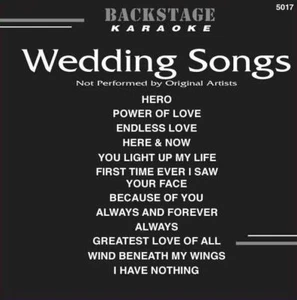 Karaoke CDG Backstage 5017 Wedding Songs Favorites,ENDLESS LOVE ,I HAVE NOTHING+ - Picture 1 of 2