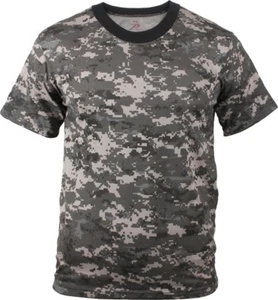 Digital Camo Tactical T-Shirt Camouflage Military Tee Short Sleeve Digital Army - Picture 1 of 12