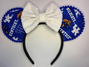 HANDMADE Mouse Ears/College/University Of Kentucky/Wildcats/Go Big Blue - Picture 1 of 3