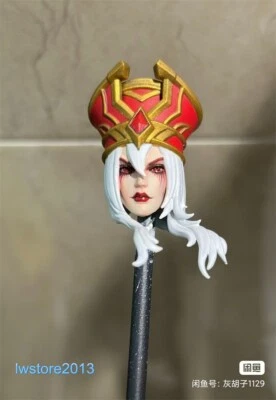 Cabeza de niña guerrera pintada 1/12 esculpida para cuerpo de figura de legión mítica femenina de 6" Foto 1 de 4