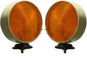 Set due luci facciali con corpo bianco adatto per rimorchio camion e universale - Foto 1 di 9